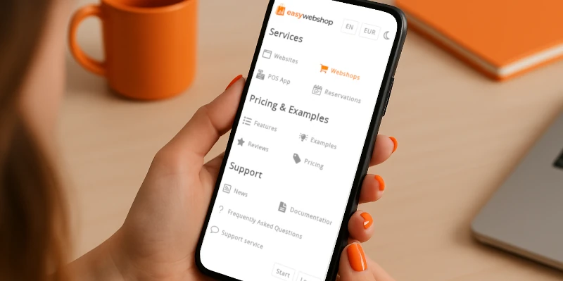 Στιγμιότυπο οθόνης του νέου μενού για κινητά